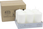 Unscented White Tall Pillar Candles, 65 Hour Burning Candle Pillars, Perfect for Decor, Weddings, Emergencies 3" X 6", 6 Count