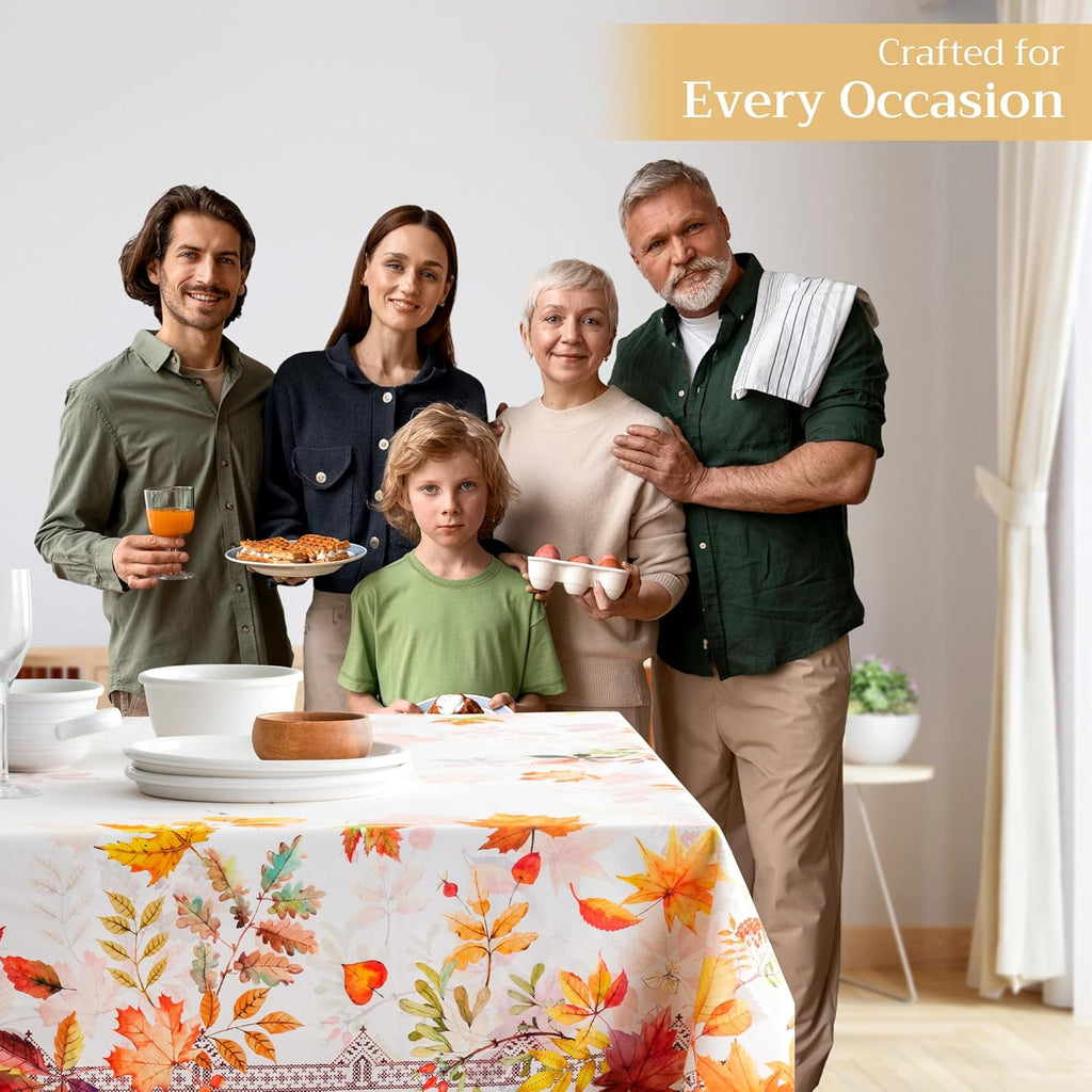 Table Cloth Square Table 100% Cotton 60 X 60 Inches Fall Tablecloth Reusable Everyday Use for Thanksgiving Christmas Decorations Dining Farmhouse Party (Amarante)