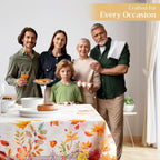 Table Cloth Square Table 100% Cotton 60 X 60 Inches Fall Tablecloth Reusable Everyday Use for Thanksgiving Christmas Decorations Dining Farmhouse Party (Amarante)