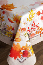 Table Cloth Square Table 100% Cotton 60 X 60 Inches Fall Tablecloth Reusable Everyday Use for Thanksgiving Christmas Decorations Dining Farmhouse Party (Amarante)