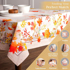 Table Cloth Square Table 100% Cotton 60 X 60 Inches Fall Tablecloth Reusable Everyday Use for Thanksgiving Christmas Decorations Dining Farmhouse Party (Amarante)