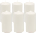 Unscented White Tall Pillar Candles, 65 Hour Burning Candle Pillars, Perfect for Decor, Weddings, Emergencies 3" X 6", 6 Count