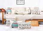 Fall Decor Pillow Covers 18X18 Set of 4 White Pumpkin Farmhouse Decorations Throw Cushion Case for Fall Thanksgiving Home Decorative Pillows