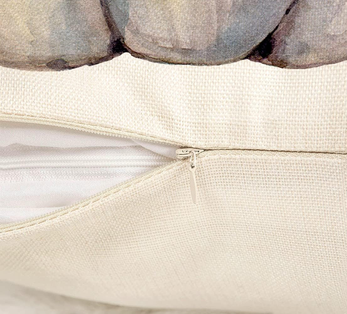 Fall Decor Pillow Covers 18X18 Set of 4 White Pumpkin Farmhouse Decorations Throw Cushion Case for Fall Thanksgiving Home Decorative Pillows