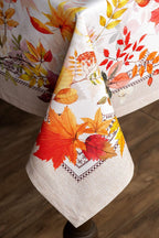 Table Cloth Square Table 100% Cotton 60 X 60 Inches Fall Tablecloth Reusable Everyday Use for Thanksgiving Christmas Decorations Dining Farmhouse Party (Amarante)